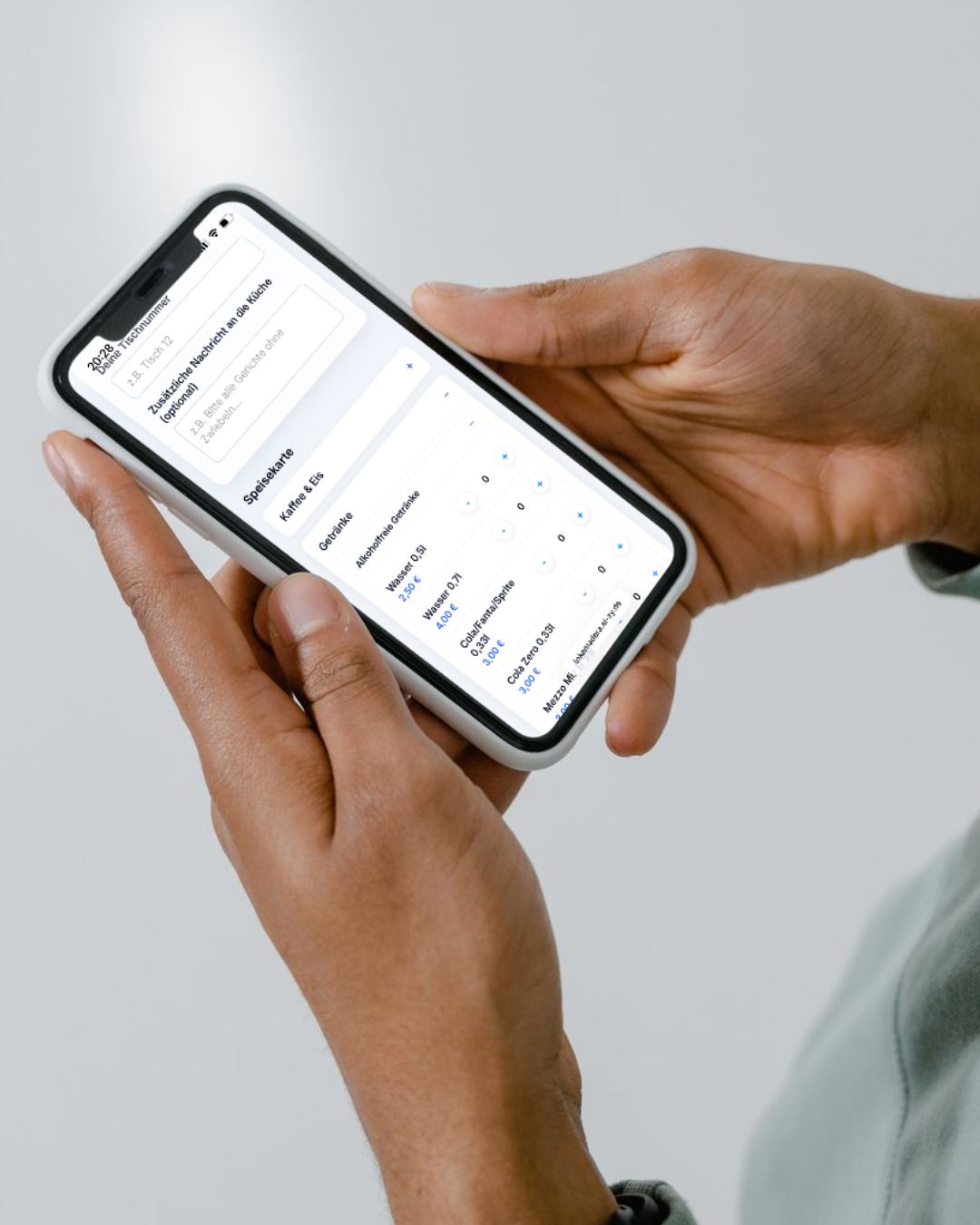 Digitale Tischbestellung per Handy